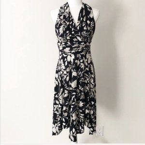 Evan Picone fit and flare floral dress halter size 12